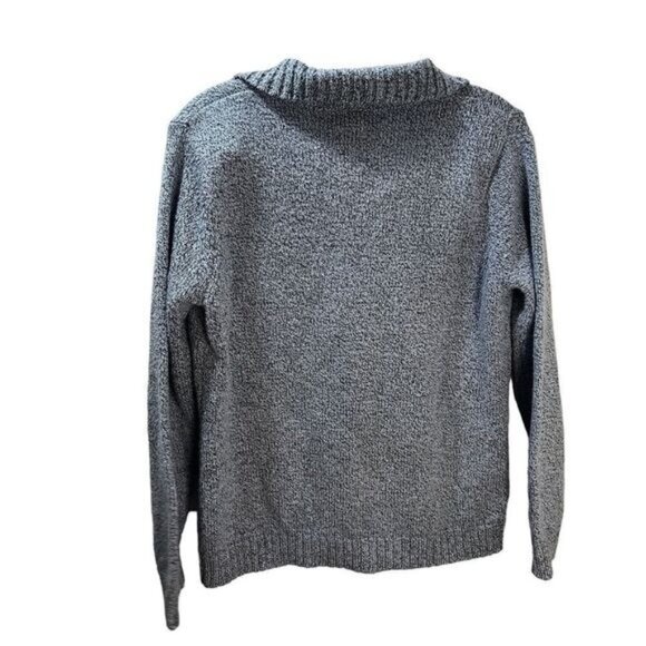 Karen Scott Gray‎ Knit Wool Sweater Long Sleeve Collared Medium - Picture 2 of 6